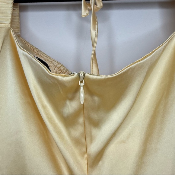 DANIELLE BERNSTEIN Weworewhat Buttercup Cottagcore Floral Mesh Puff Sleeve Dress - Picture 9 of 16